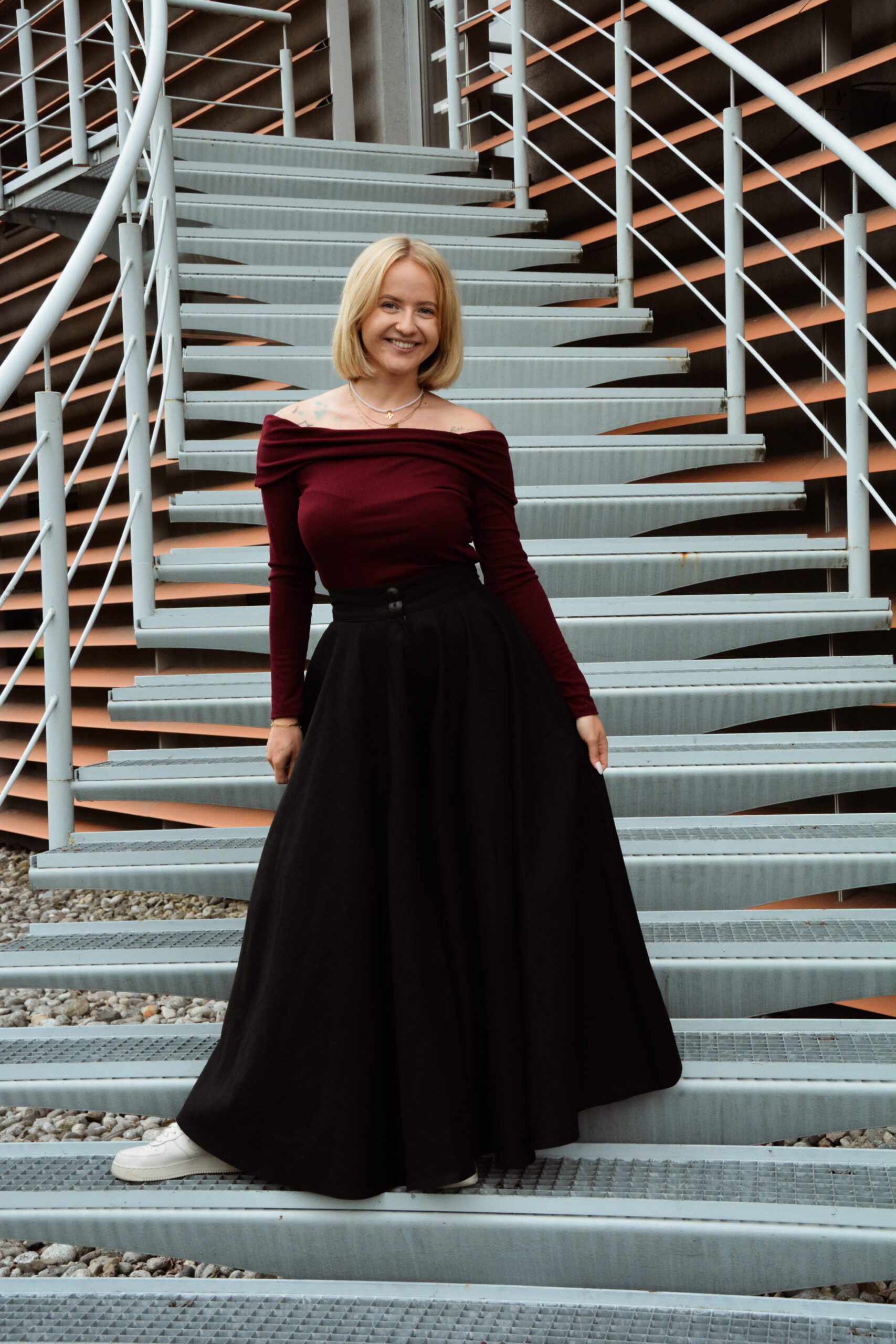Sukňové maxi nohavice Elizabeth ľanové na objednávku – Obrázok 4