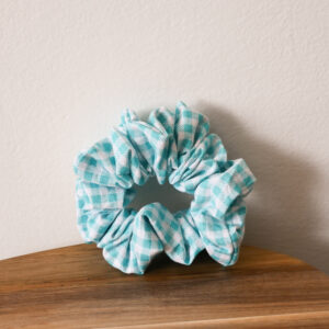 Bavlnená károvaná scrunchies gumička